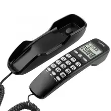 telefono Mini Telephone Landline Phone DTMF/FSK Home Office Hotel Incoming Caller ID LCD Display Home Desktop Wall-mounted Phone
