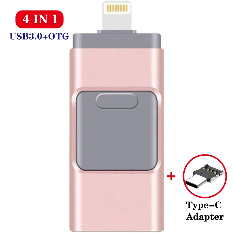 4 в 1 HD USB 3 0 флэш накопитель для iPhone/Android Кабель с разъемом типа C Usb ключевые OTG флеш