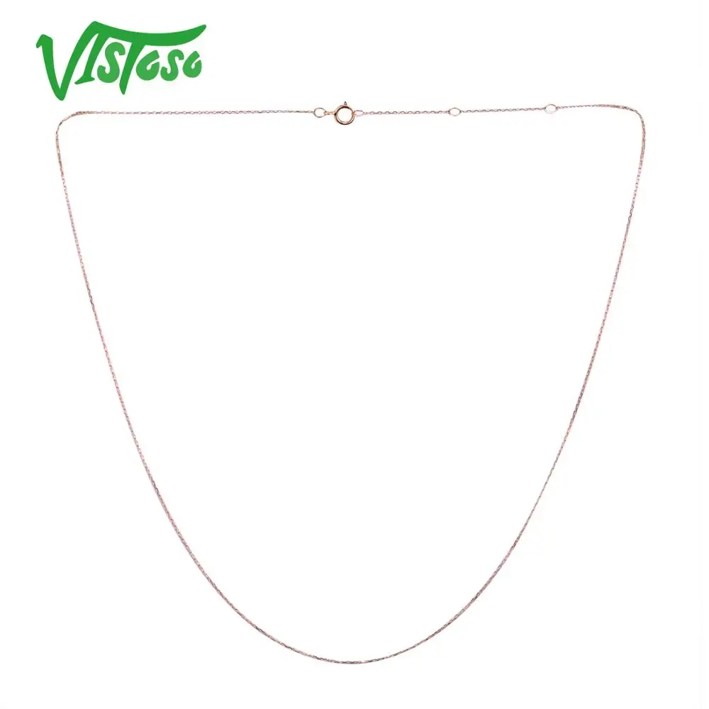 Женское золотое ожерелье с цепочкой VISTOSO из розового/желтого/белого золота 14 к 585