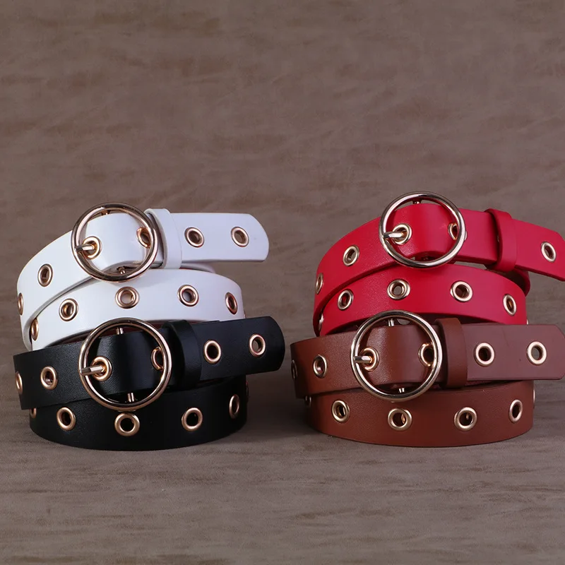 Женские ремни из натуральной кожи модные стильные с пряжкой сплава язычком