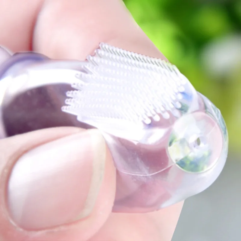 Cepillo de dientes de silicona suave para ni&ntilde;os y beb&eacute;s, masajeador de goma, 2 uds.-4