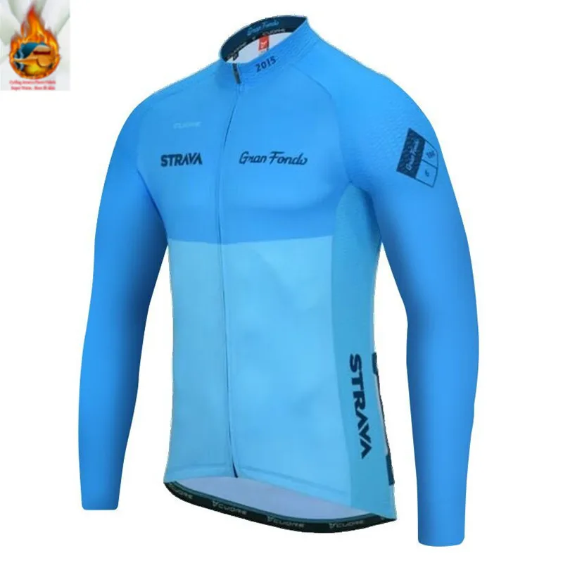 3 STRAVA Pro Team зимний велокостюм набор из флиса Ropa Ciclismo Invierno MTB велосипедная одежда велокостюм из флиса - Цвет: 3