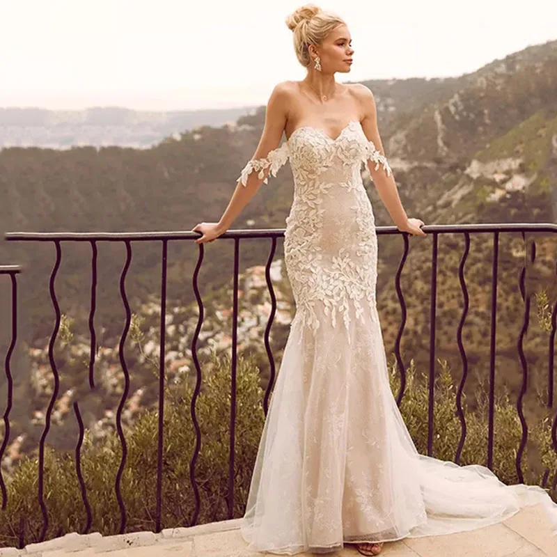 Женское свадебное платье с юбкой годе|Свадебные платья| |