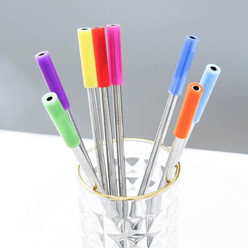 80 шт. силиконовая соломинка наконечники для 8 мм металлическая резина пищевых