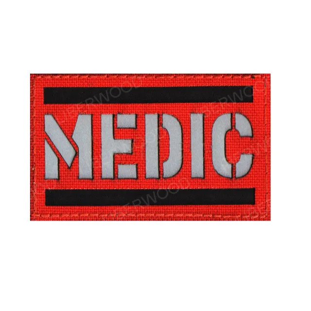 IR RED Резиновый 3D ПВХ медицинский фельдшер ЭМТ EMS мед тактический боевой патч черный OPS патч спасательный первый ответчик аппликация значок патч - Цвет: IR RED