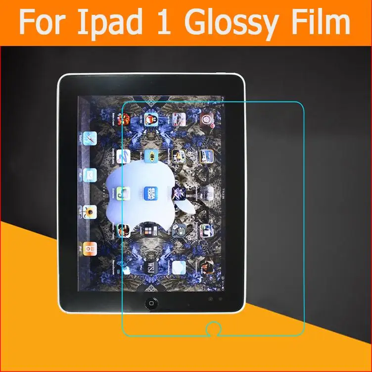 

glossy Clear Screen Protector film For Apple iPad 1 9.7 inch Front HD LCD screen Protective Films For iPad 1 9.7" + clean cloths