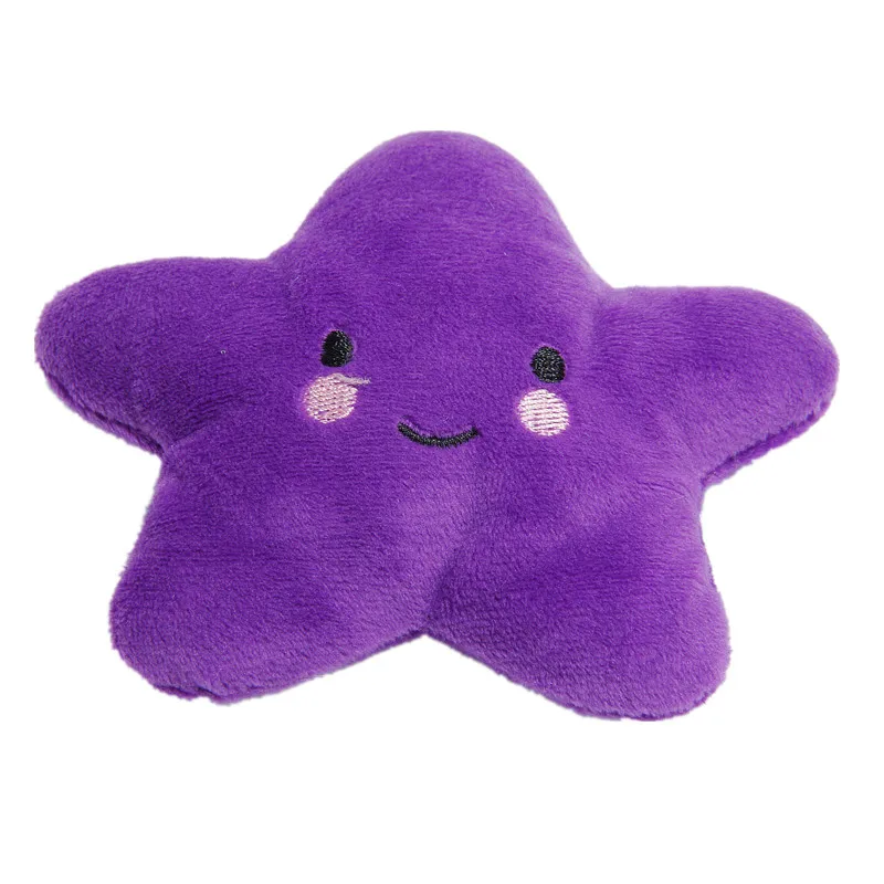 Purple Star 1 шт. фрукты овощи курица барабана кости пищать игрушка для Плюшевая собачка красный перец Баклажан редиска утка звучащая игрушки для домашних животных - Цвет: Purple Star