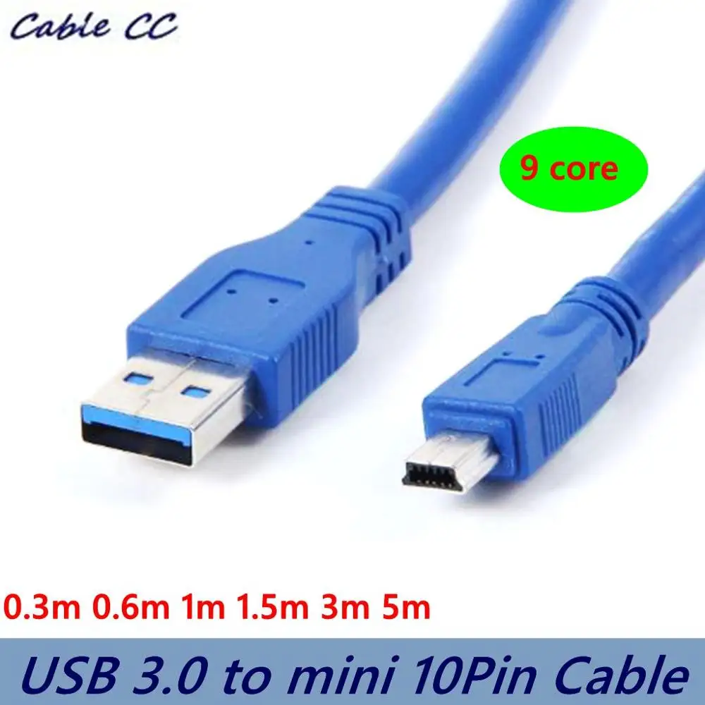 Удлинительный Кабель USB 3 0 A папа мини 10 pin B для планшетного ПК телефона камеры