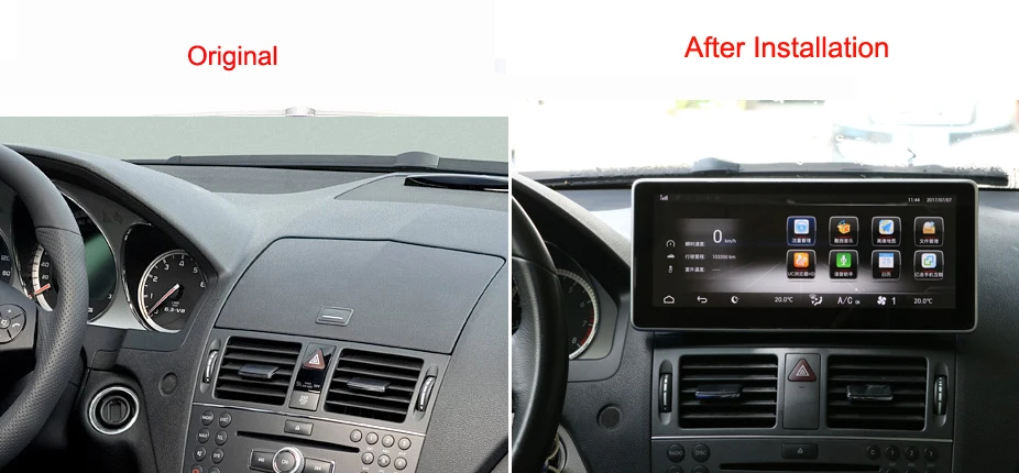 Android Dashboard радио для Merce des Ben z C Class W204 07-10 сменный планшет навигатор 10,2" дисплей 2G ram wifi BT экран