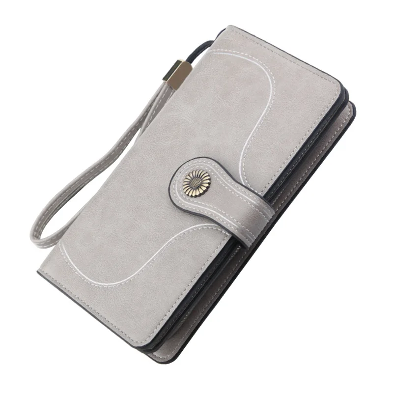 

New Women's Wallet, Fashion, Buckle, Bag, Multi-function, Retro Billfold, Zipper Bag