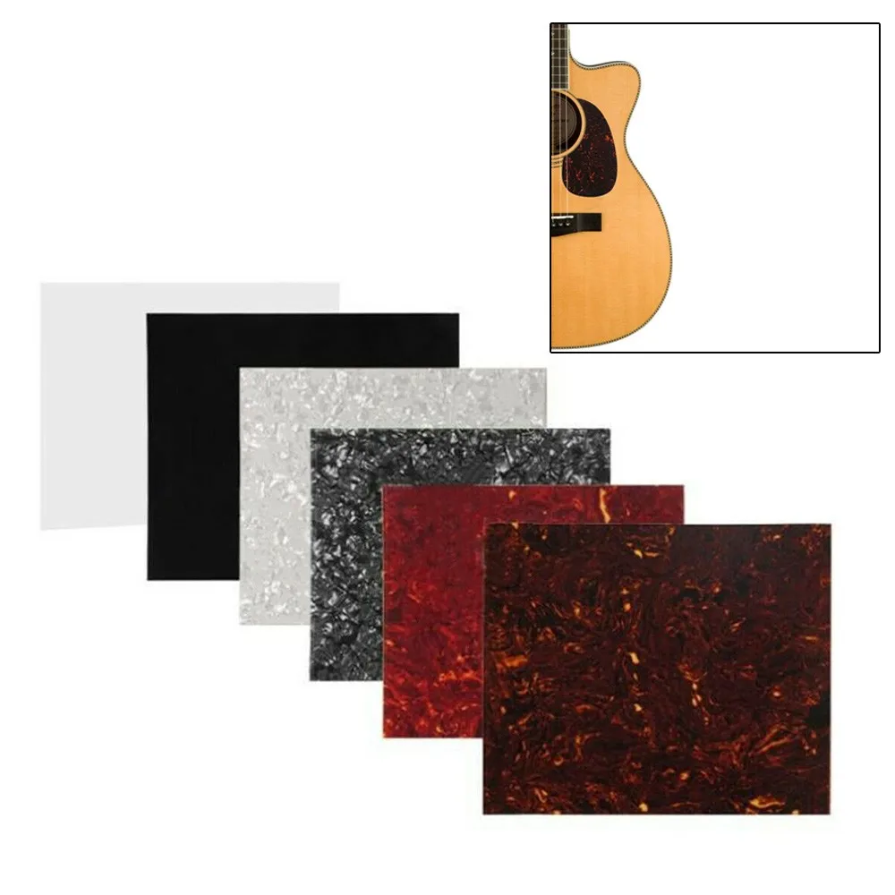 

5 Color Acoustic Guitar Pick Guard Board Blank Material Sheet Adhesive Folk Ballad General Decorative Board Arbitrary Cut