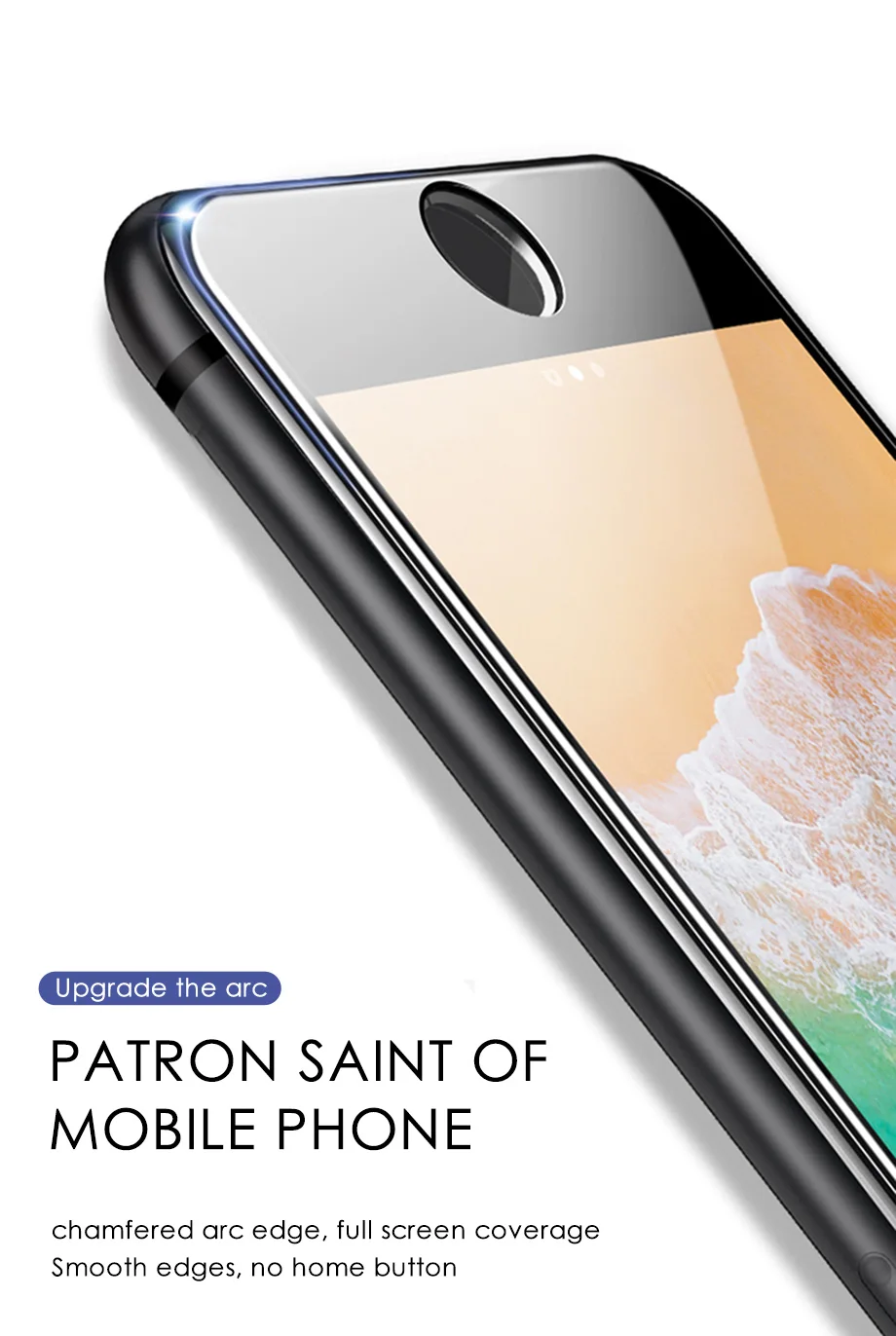 30D защитное стекло с закругленными краями для iPhone 7 8 6 6s Plus, закаленное защитное стекло для iPhone 11 Pro XR X XS Max