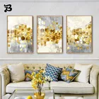 Абстрактная Золотая фольга, Картина на холсте в скандинавском стиле, современное золото постеры с масляной живописью и принты, настенные картины для гостиной, домашнего декора