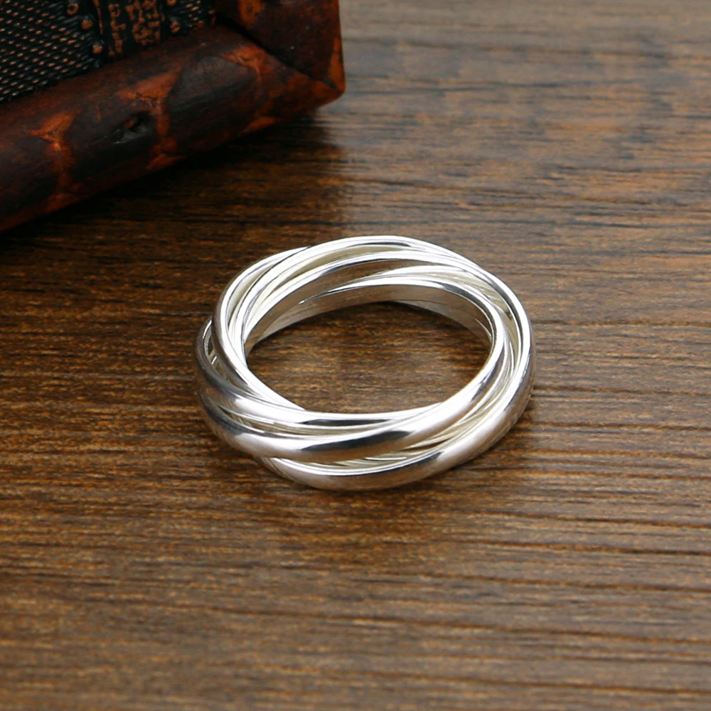 

Fashion 100% 925 Sterling Silver Woman Rings New Design lucky solid Silver Rings combinations Wholesale charm lady Jewelry Gift