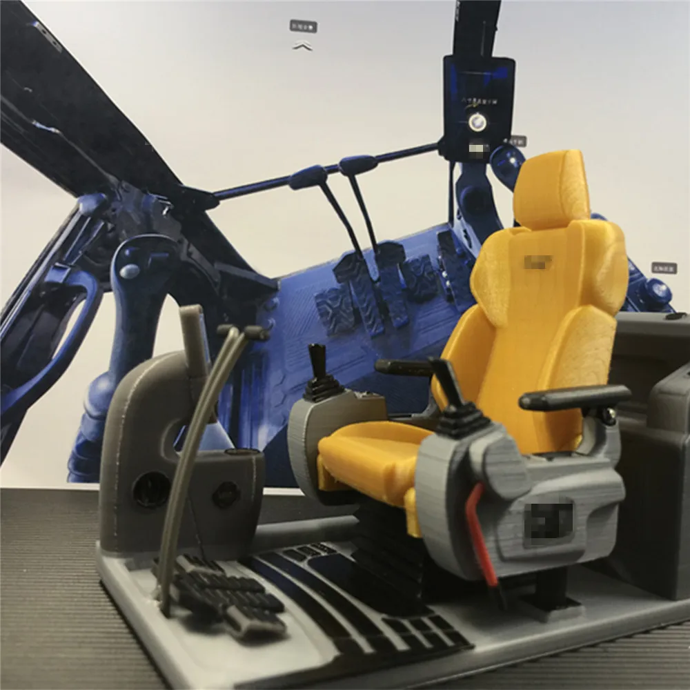 

For 1/12 1/14 RC High Simulation Hydraulic Excavator Seat Cab Interior Seat Accessories Hydraulic Excavator Upgrade Parts