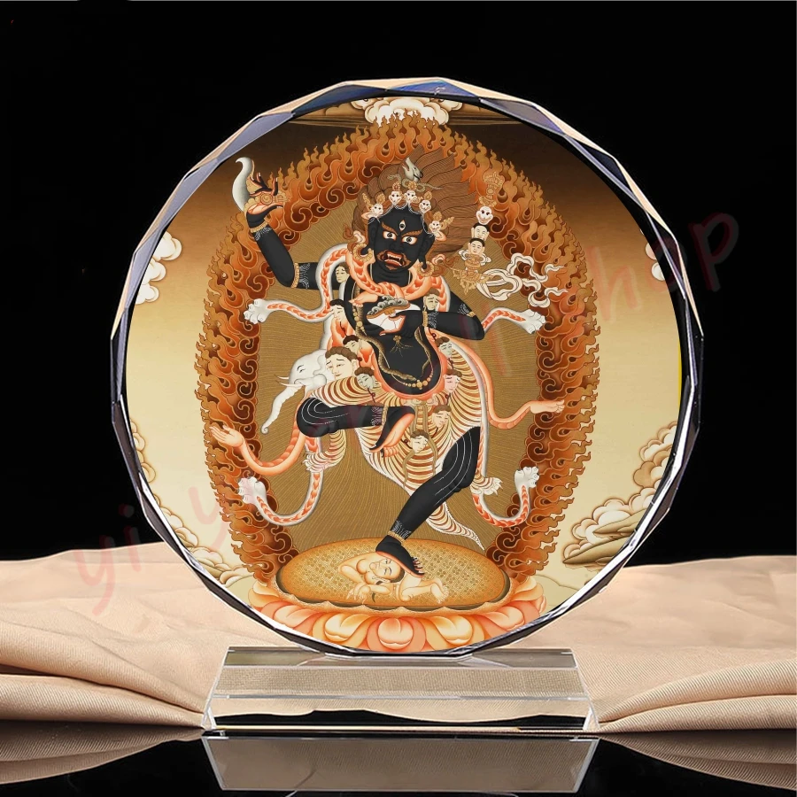 

Bodhisattva portrait, Tantric Dharma protector - Vajra wrath mother, Buddha mother statue, crystal ornaments, craft products