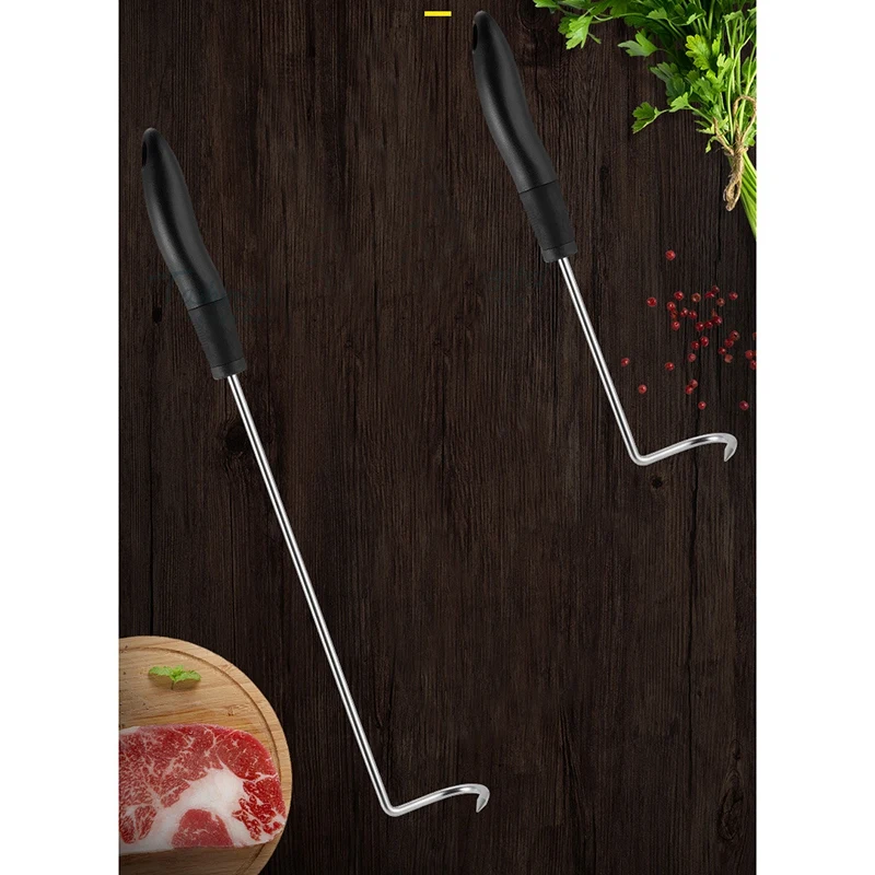 

2Set Pigtail Food Turner Flipper Hooks-Alternative to Tongs, BBQ Grill Spatula Barbecue Fork Replacement Basting Brush