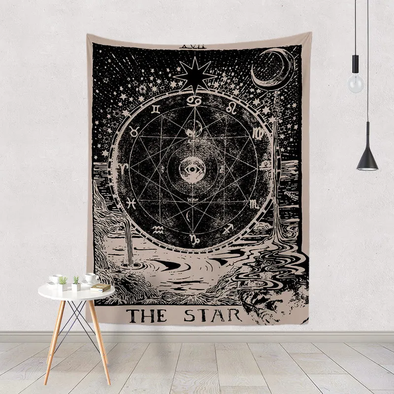 Hot Sale Multi-purpose Tarot Card Tapestry Wall Hanging Horoscope Divination Bedspread Beach Mat