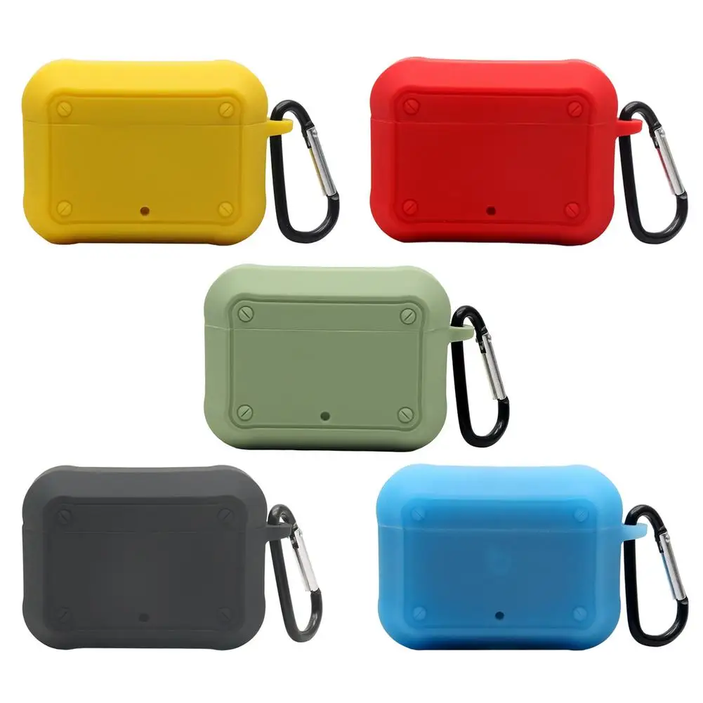 

Unique Earphone Case For Beats Studio Buds Silicone Protective Cover Wireless Bluetooth Earphone Charging Box Shell With Hook