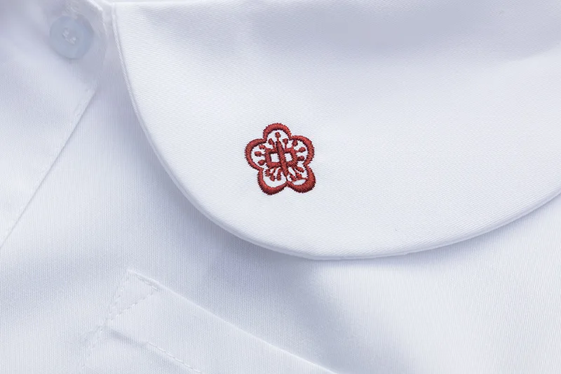 Японская школьная форма для девочек белая рубашка с коротким рукавом школьное