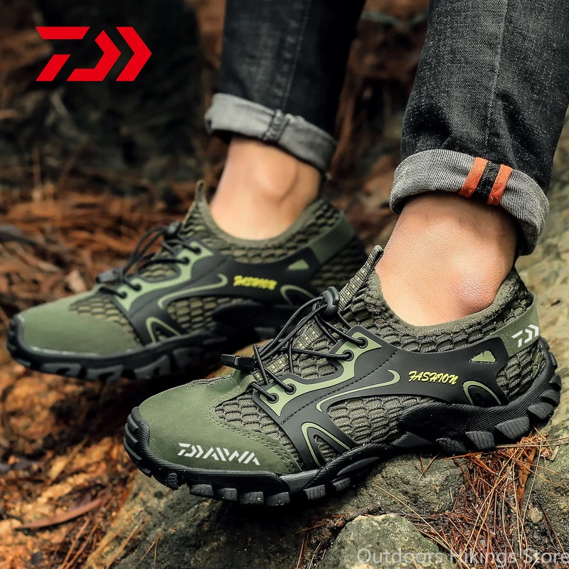 

Daiwa Men's Anti-skid Fishing Shoes 2021 New Large Size Outdoor Camping Sport Quality Running Breathable Fishing Shoes Winter
