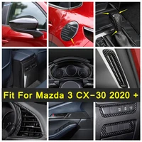 carbon fiber interior parts for mazda 3 cx 30 2020 rearview mirror air condition ac vent outlet handle bowl frame cover trim