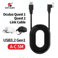 pc gaming accessories gen1 usb3 1 cable for oculus quest headset vr pc link cable 5m c 5gbps high speed data transfer