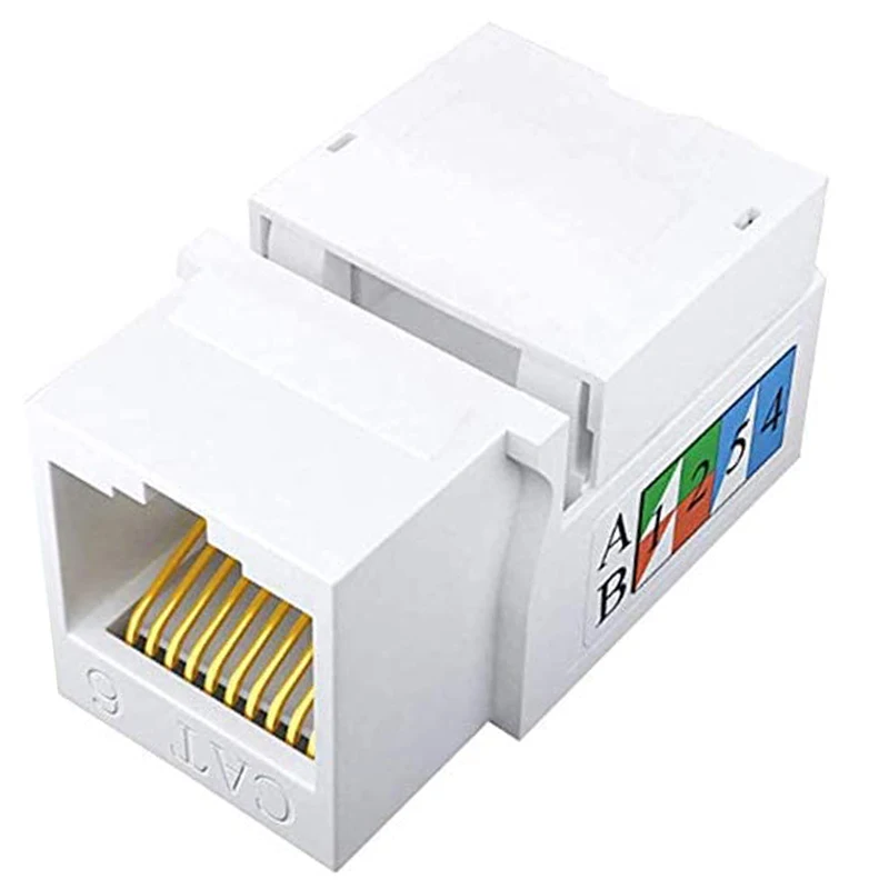 

50 упаковок RJ45 Cat6 90-градусная вставка Keystone Jack Ethernet UTP Cat6 Keystone Jacks