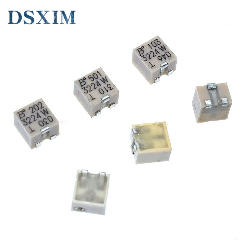 Оригинальный 3224W 1 триммер SMD потенциометр с регулируемым сопротивлением 1K 2K 5K 10K