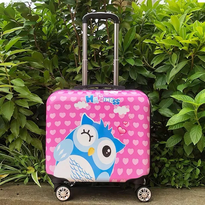 Мультяшный чемодан для кабины с колесами дорожная тележка 18 дюймов комплект