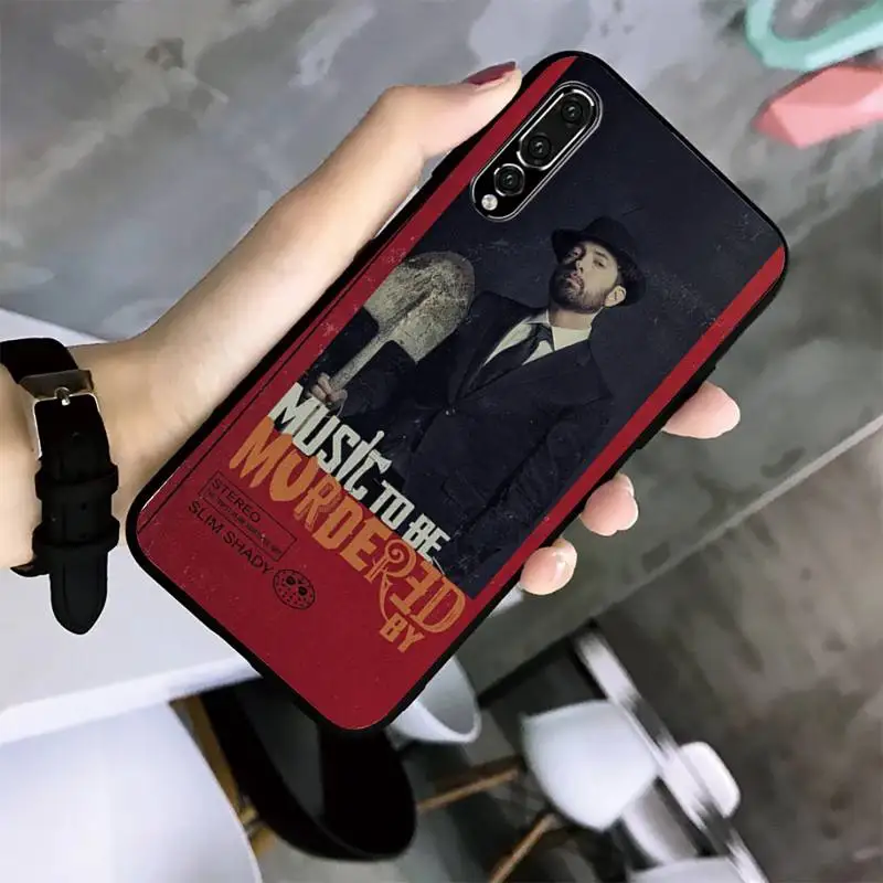 

Rap God Eminemm Phone Case For Huawei Mate10 20Lite 20X Mate20 30 40 Pro Nova3 4 4E 3i Nova5 5ipro Black Soft TPU Case
