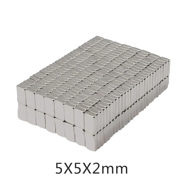 

50/100/200/500/1000PCS 5x5x2 Small Block magnet Strong N35 Square Rare Earth Magnet 5*5*2 Neodymium Magnets sheet 5x5x2mm