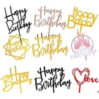 Розовое золото, искусственная акриловая буква, Топпер для кексов для мальчиков, Кубок на день рождения, топперы для торта, декоративные принадлежности