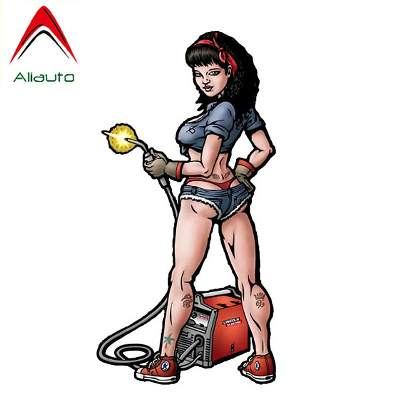 

Aliauto Tom Boy сварочная девушка наклейка сексуальный мультяшный Графический Забавный автомобиль аксессуары солнцезащитный анти-УФ, 13 см * 7 см