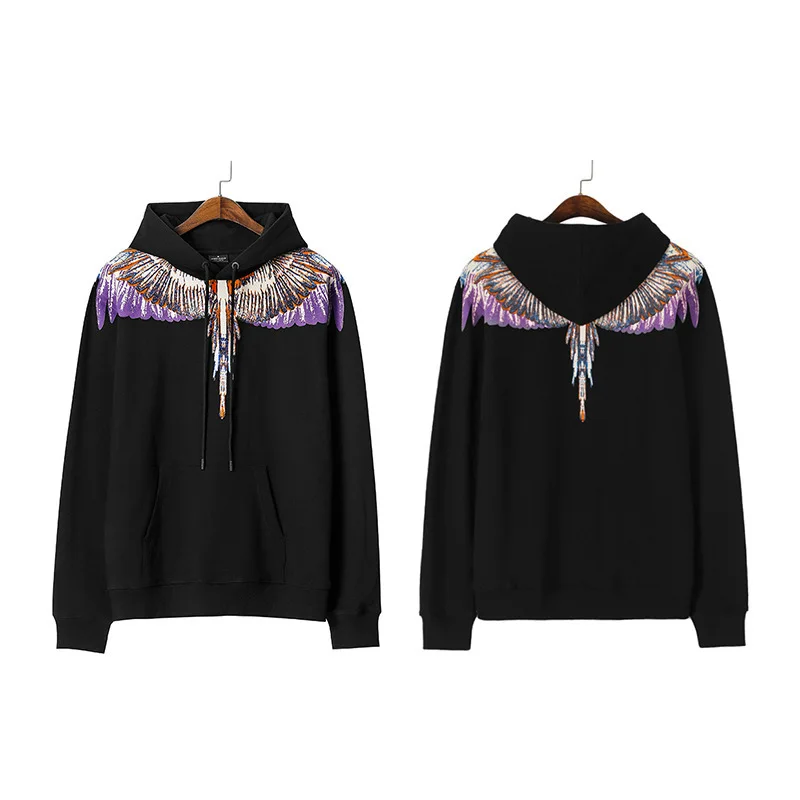 

Trendy Marcelo burron Hoodie high quality MB wing feather casual Hoodie for men and women