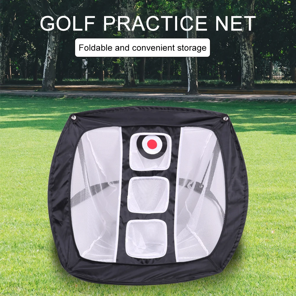 

Backyard Driving Golf Chipping Net Set Pitching Training Balls Hitting Mat Swing Practice Indoor Outdoor Cages Portable Foldable