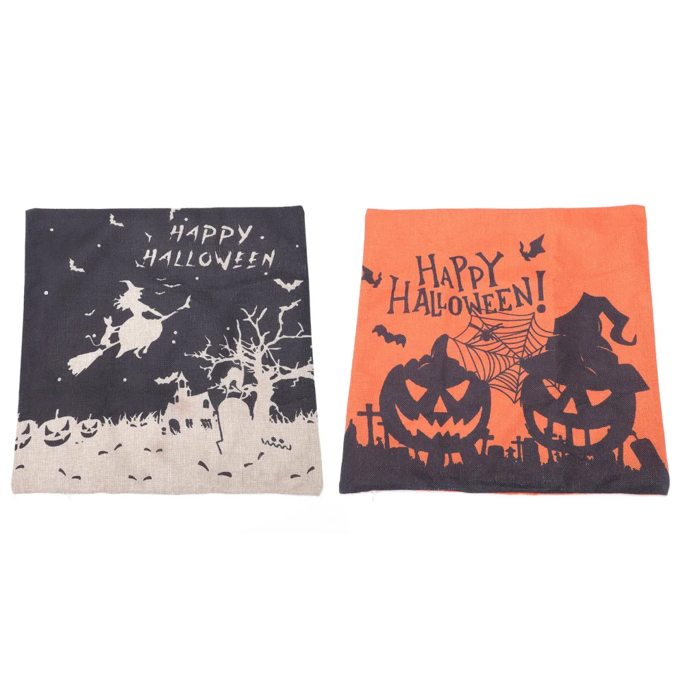 

2Pcs Linen Pillowcases Festival Cushion Covers Pillow Covers Decors