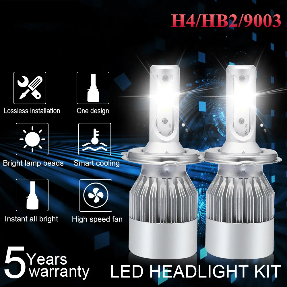 

2Pcs 110W 9200LM H4 LED Headlight Bulbs Kit H7 H11 9005 9006 Car Hi/Lo Beam Bulbs 6000k 12V Car LED Light Headlight Lamps