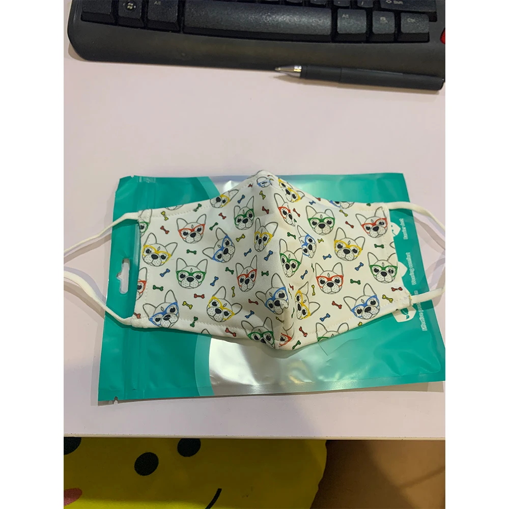 

NOISYDESIGNS Cute Dogs Animals Pattern Mouth Masks Earloop With 7pcs Filters Face Masks Women Men Adults Maske mscara