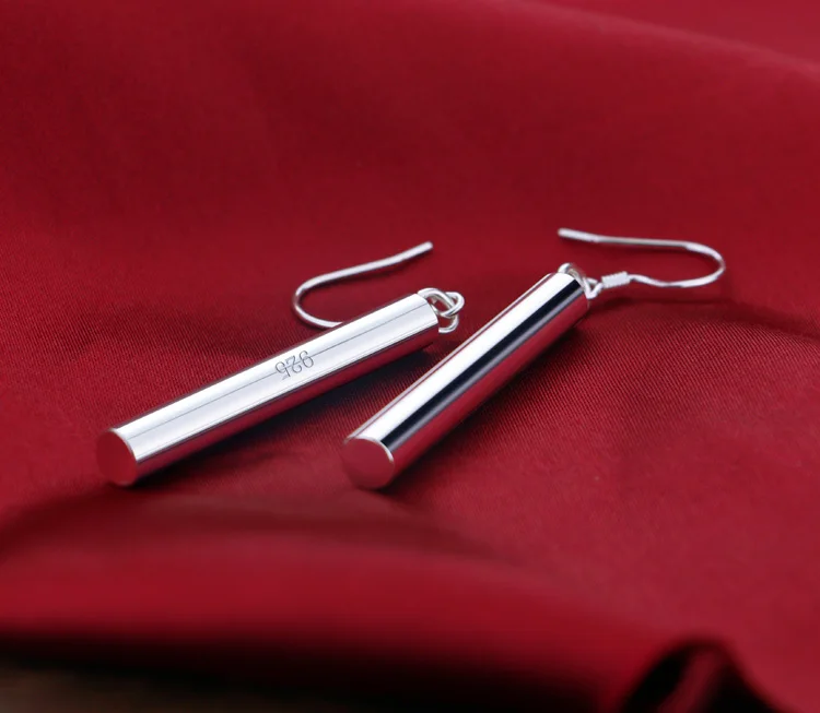 Минималистичные серебряные декоративные серьги женские Геометрические