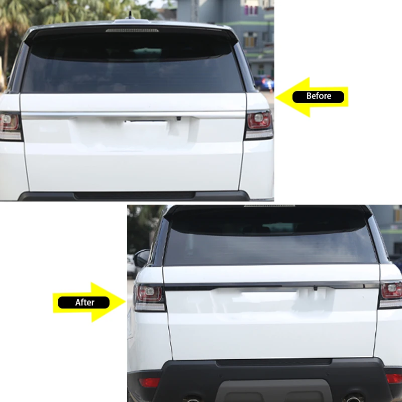 Глянцевый черный ABS автомобильные аксессуары крышка заднего багажника обшивка RR