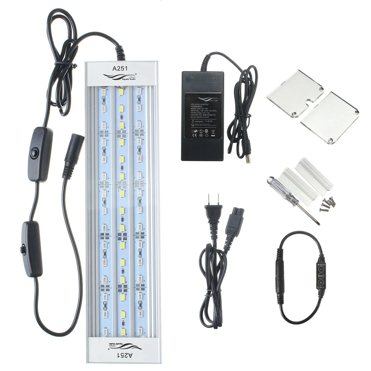 US Plug 15 Вт 25 см светодиодный светодиоды для аквариума свет для выращивания 45SMD 1900LM 5 цветов светодиодный водные аквариумные аквариум лампа коралловый фонарь - Цвет: US Plug