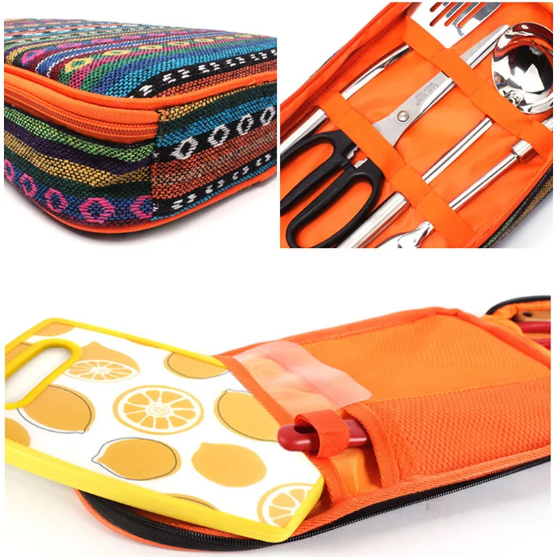 Посуда для кемпинга на открытом воздухе кухонная утварь женская сумка барбекю