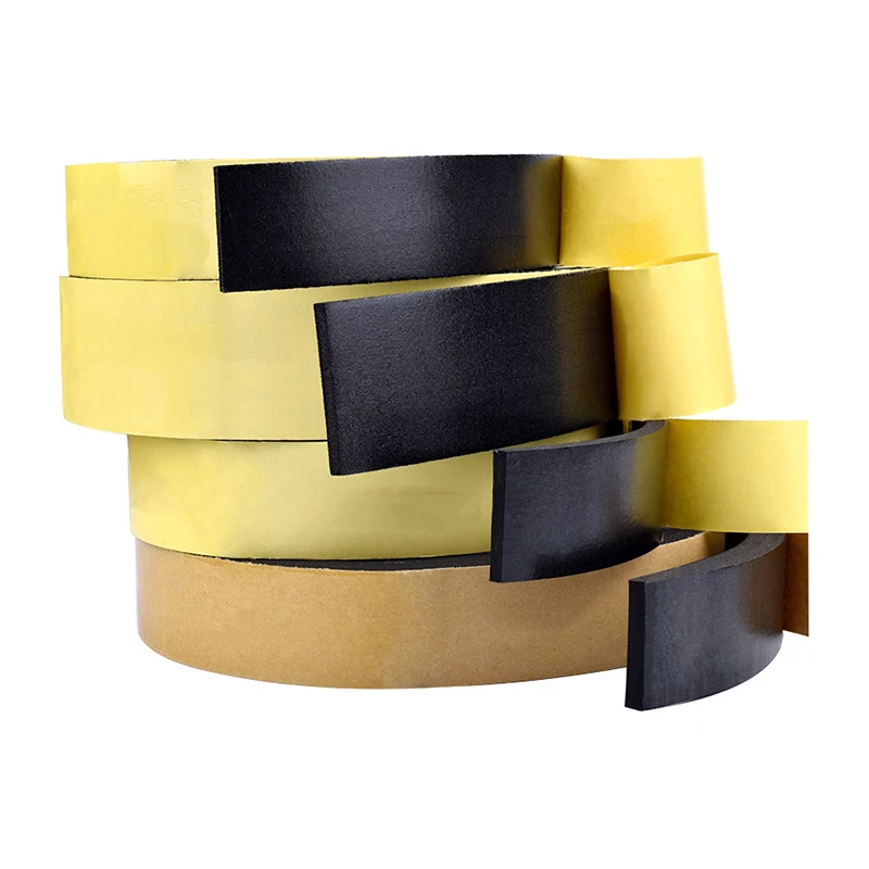 

5M Strong Adhesion EVA Black Sponge Foam Rubber Tape Anti-collision Seal Strip One-Sided Mounting Sound Insulation Sticky
