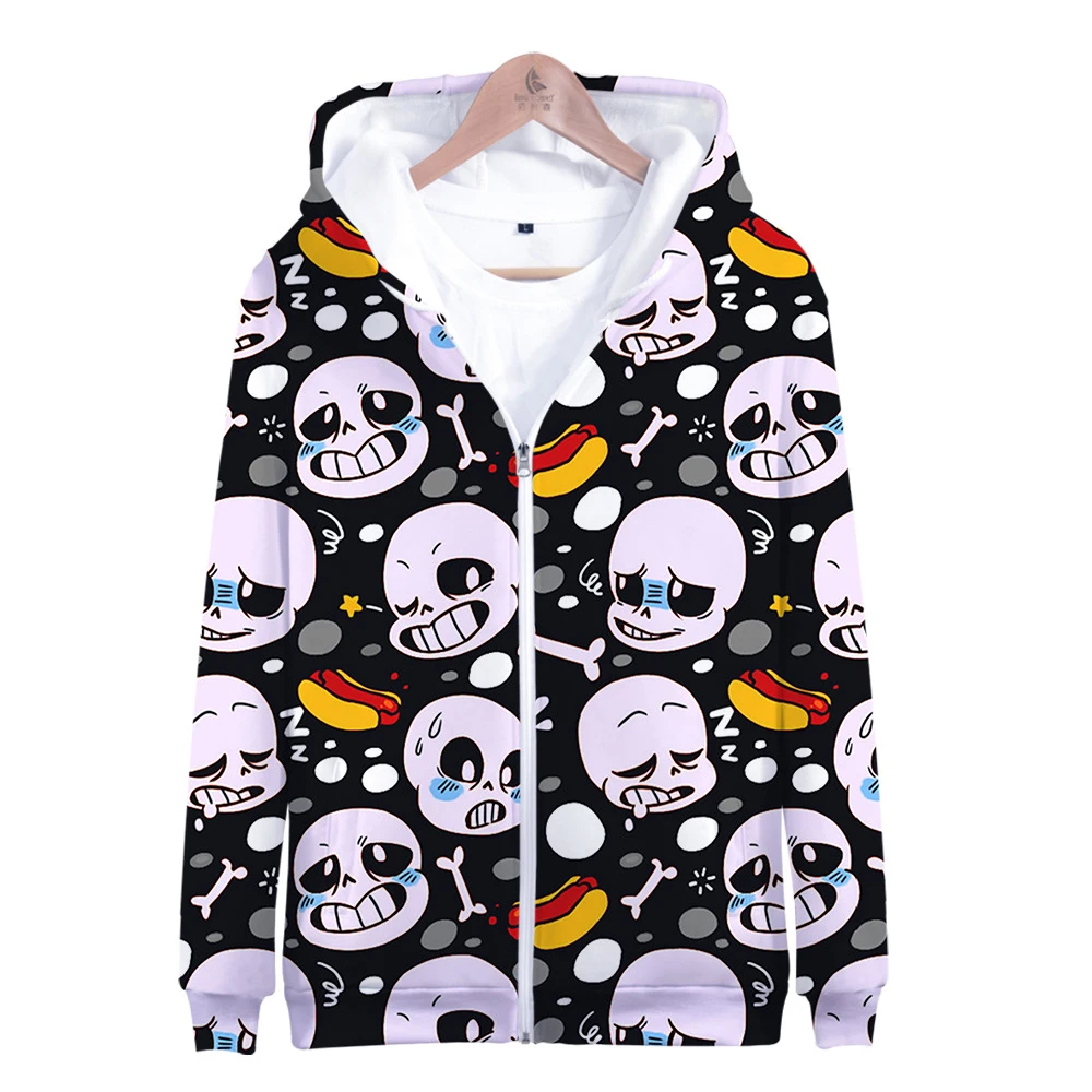 

The Game Plot Undertale Zipper Sweatshirt Kids/Men/Women Kawaii Funny Hoodie Harajuku Style 3D Print Undertale Streetwear Hoody