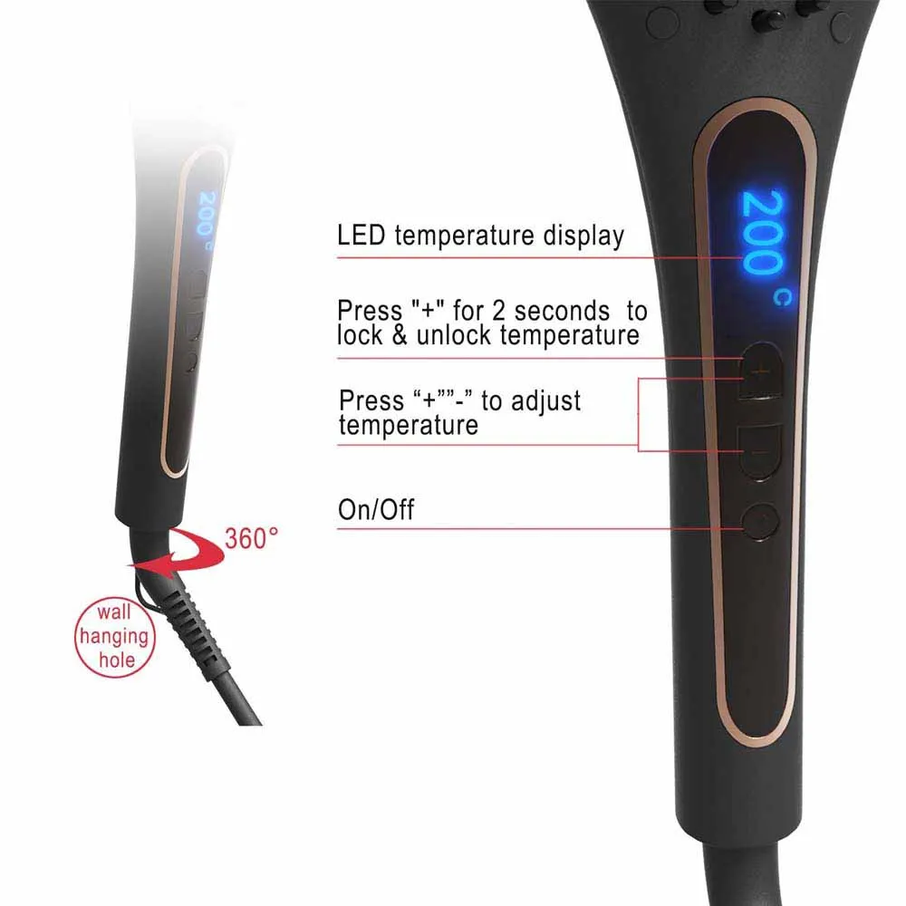 Профессиональная Ионная Щетка для сглаживания электрическая расческа волос