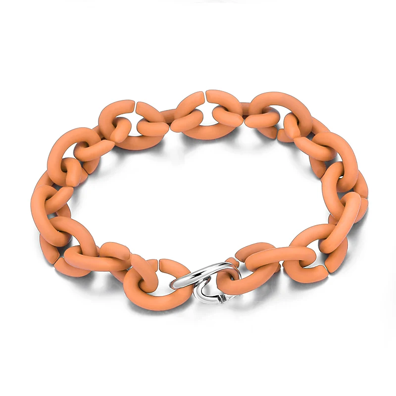 Новый европейский ювелирный браслет из резины X 10 цветов для женщин и мужчин