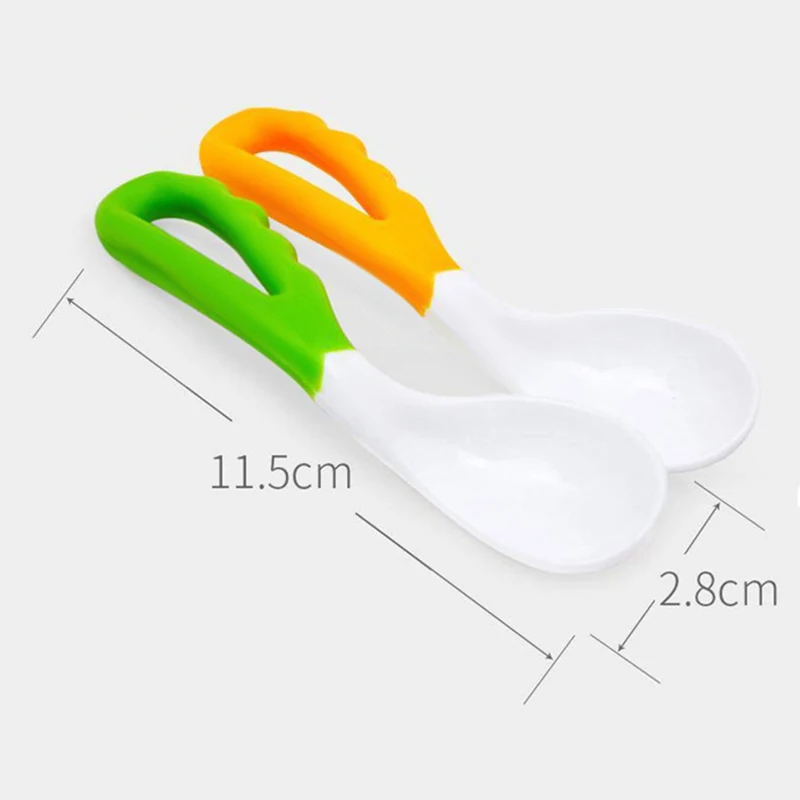 Детский набор ложка и вилка силиконовая посуда для детей 1-2 лет | Мать ребенок