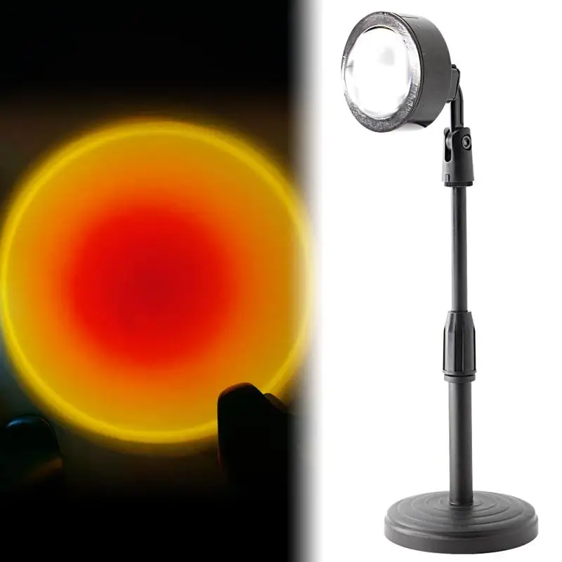 

Rainbow Projector Lamp Atmosphere Led Night Light For Home Bedroom Cafe Shop Background Wall Decoration Dusk Lamp