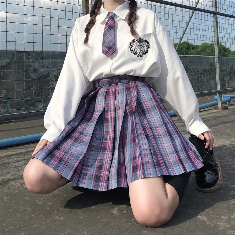 Японская Студенческая белая рубашка JK с вышивкой и короткими рукавами женская